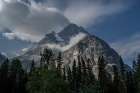 Canada, British Columbia. Mountain, forest and sky, Yoho National Park Art Print